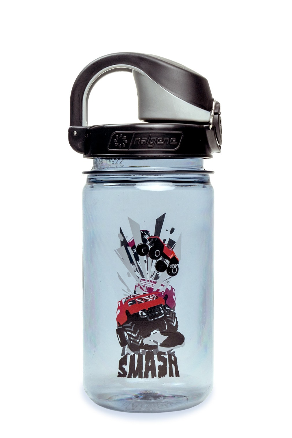 Nalgene product view: 12oz On-The-Fly Kids Lock-Top Bottle with Graphics C4 — 12oz On-The-Fly Kids Lock-Top Bottle with Graphics