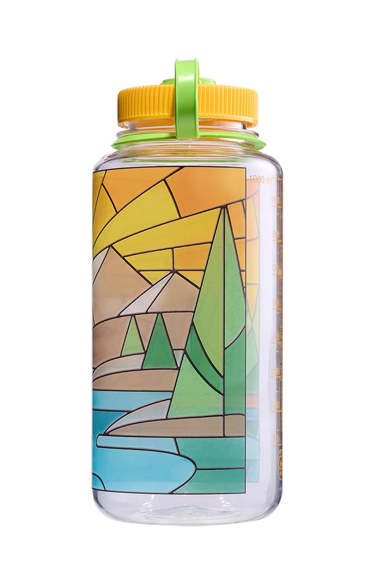 Nalgene product view: 32oz Wide Mouth Stained Glass Print Bottles Y8 — 32oz Wide Mouth Stained Glass Print Bottles