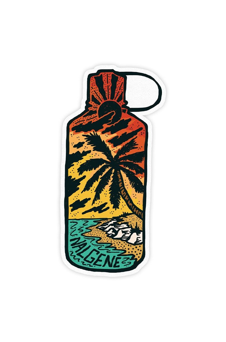 Nalgene product image: Tropical Narrow Mouth Sticker A2 — Tropical Narrow Mouth Sticker