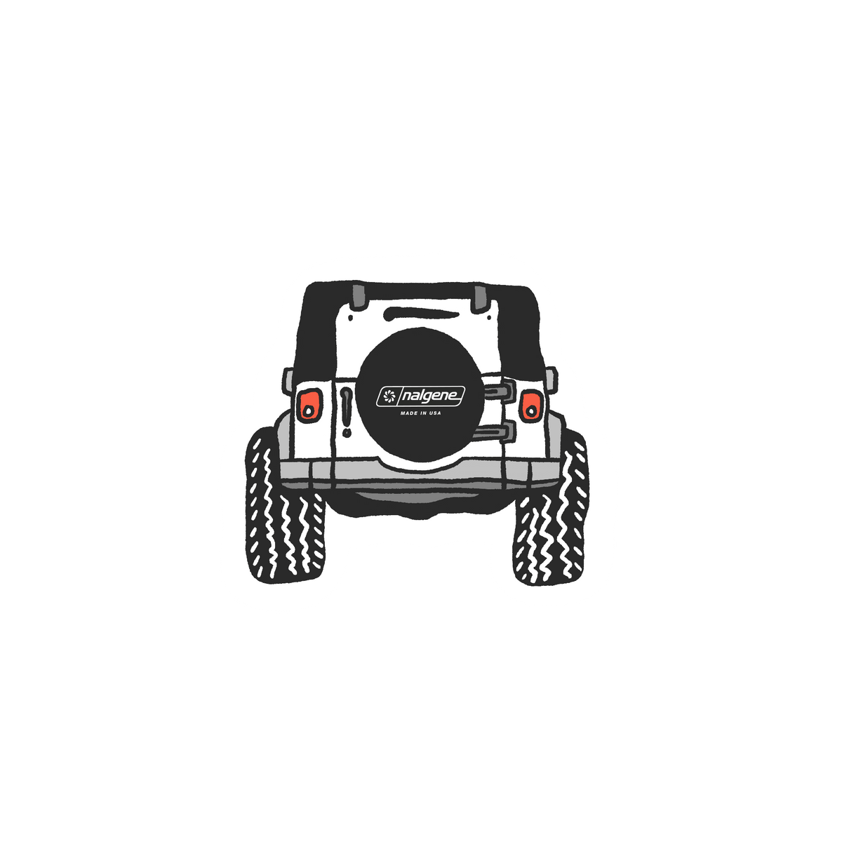 Nalgene product view: Four Wheeling Sticker B1 — Four Wheeling Sticker