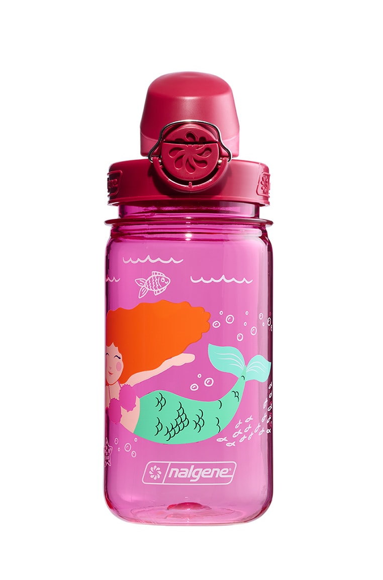 Nalgene product view: 12oz On-The-Fly Kids Lock-Top Bottle with Graphics R1 — 12oz On-The-Fly Kids Lock-Top Bottle with Graphics