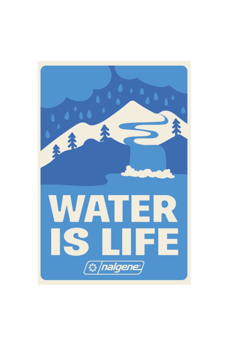 Nalgene product image: Water Is Life Sticker W7 — Water Is Life Sticker