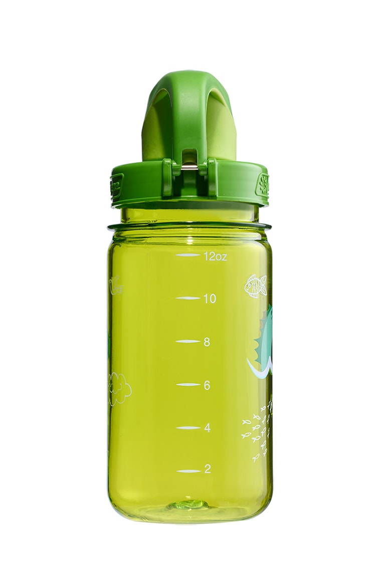 Nalgene product view: 12oz On-The-Fly Kids Lock-Top Bottle with Graphics R1 — 12oz On-The-Fly Kids Lock-Top Bottle with Graphics