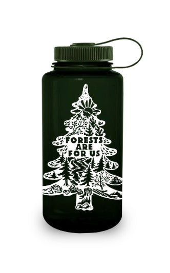 Nalgene product detail: 32oz Wide Mouth “Public Lands: Forests Are for Us” Bottle P1 — 32oz Wide Mouth “Public Lands: Forests Are for Us” Bottle